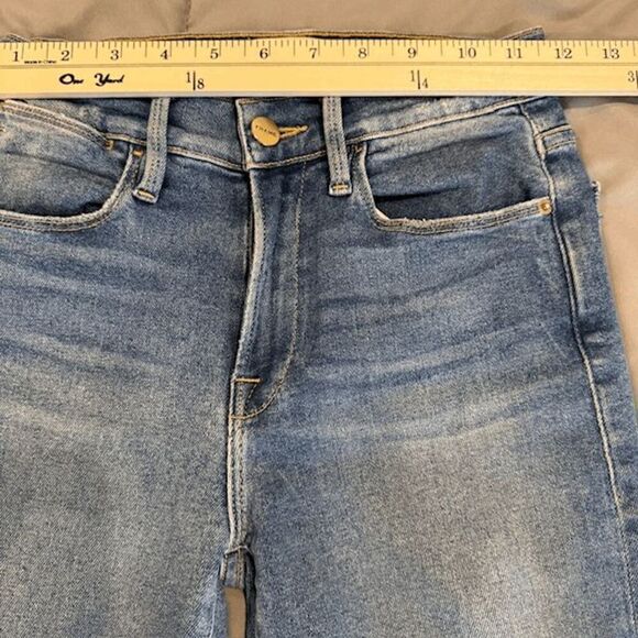 FRAME Le High Straight in Rubik Wash Stretch comfort Size 24 - Picture 11 of 15